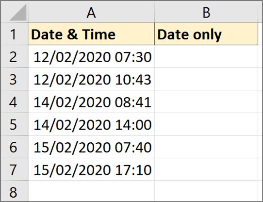 Date et heure des échantillons de données