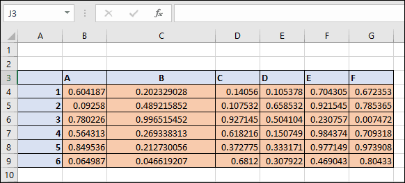Une colonne de tableau dans Microsoft Excel avec des bordures de cellules en retrait