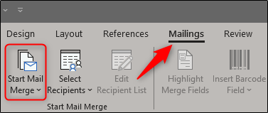 Start mail merge