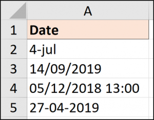 Dates stockées sous forme de texte
