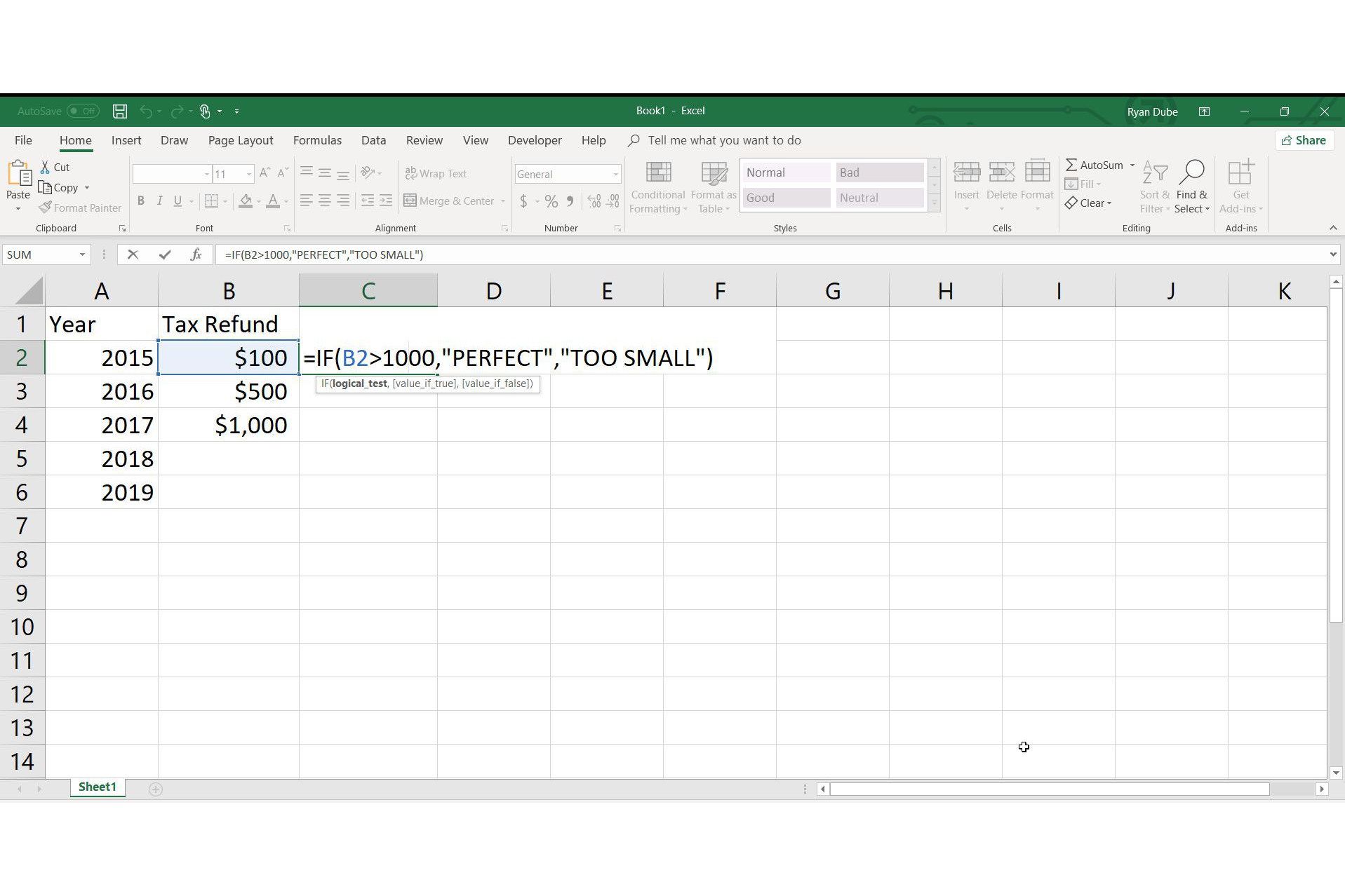 How To Create An If Then Statement In Excel With Multiple Conditions