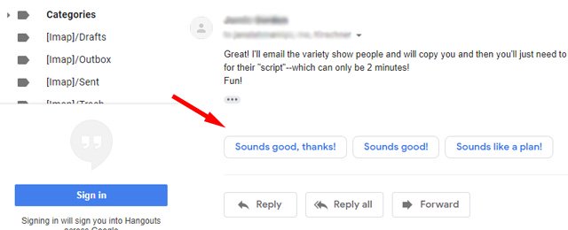 Réponses intelligentes de Gmail
