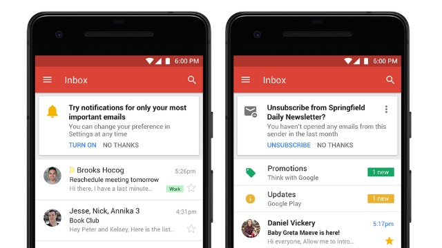 Mises à jour de l'application Gmail