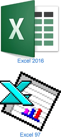 Excel 2016 et 97