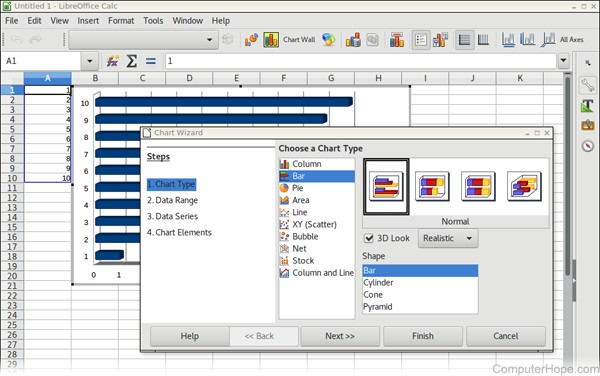 L'assistant de calcul de LibreOffice.