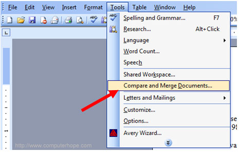 Fusionner le document Microsoft Word