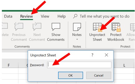 Feuille de calcul de protection dans Microsoft Excel