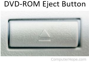 Bouton d'éjection du DVD-ROM