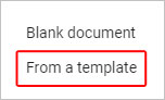 Créer un document dans Google Drive en utilisant un modèle.