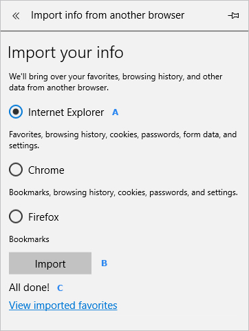 Comment importer les favoris d'un autre navigateur dans Microsoft Edge.