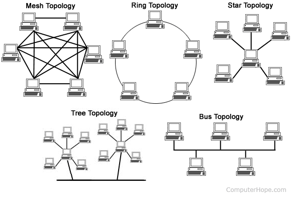 Exemples de topologies de réseaux