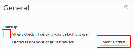 Écran de navigateur par défaut de Firefox.