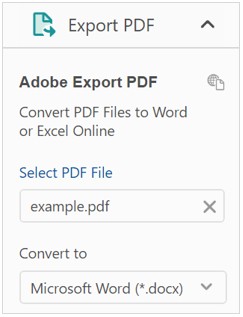Option d'exportation de PDF dans Adobe Acrobat Reader