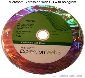 CD Microsoft Expression avec hologramme