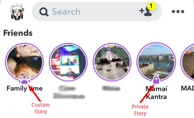 Icônes de l'histoire de Snapchat