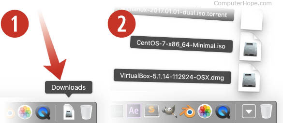 Dossier des téléchargements OS X accessible sur le Dock