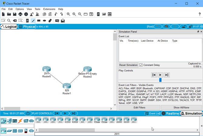 Interface Cisco Packet Tracer 7 2 1