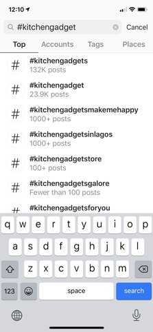 Instagram hashtags