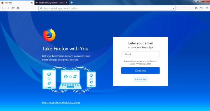 Utilisation de Firefox Sync