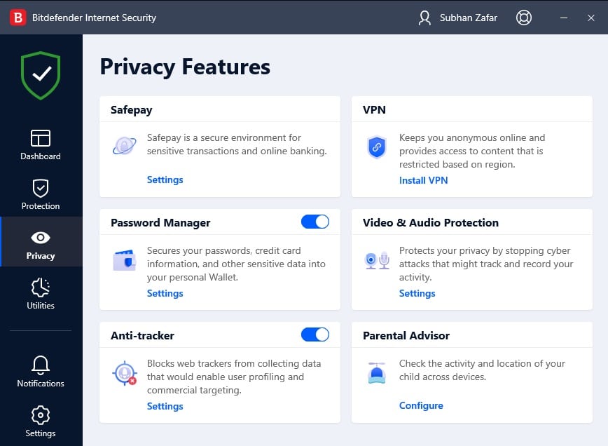 Comment télécharger, installer et utiliser Bitdefender 2021 sous Windows 4 Sécurité sur Internet Vie privée