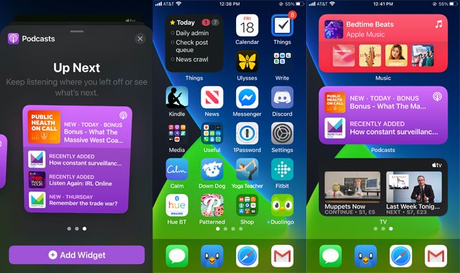 iOS 14 Widgets pour l'écran d'accueil