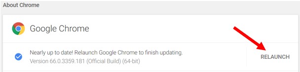Mise à jour de Google Chrome