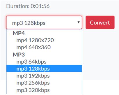 YouTubetoMP3 Converter - Sélection de qualité MP3