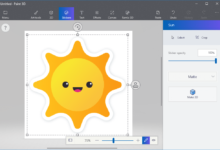 Comment utiliser des autocollants et du texte dans Paint 3D