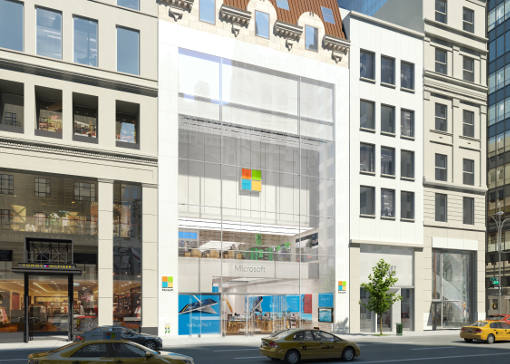 Magasin Microsoft à New York (façade)