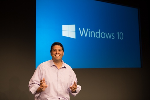 Photo de l'événement de presse de Windows 10 de Microsoft VP Myerson