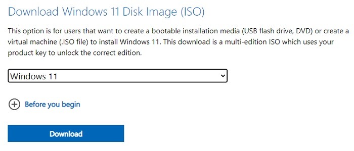 Installation de Windows 11 sur des ordinateurs non pris en charge Iso