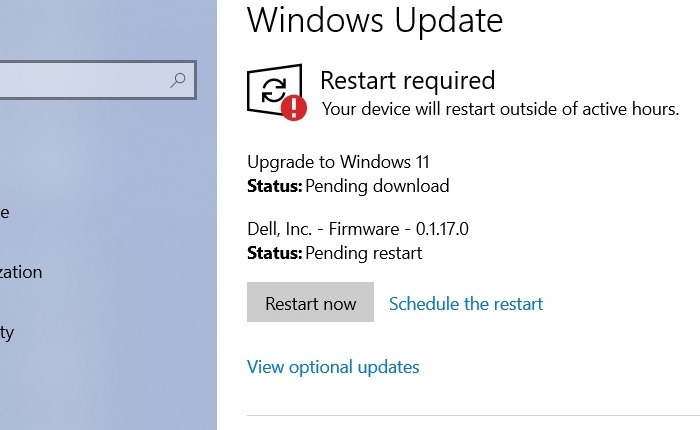 Windows11 Restaurer la mise à niveau de Windows10 vers Win11