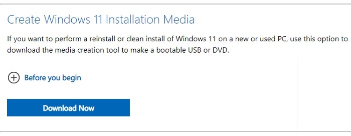 Windows11 Installer le support d'installation