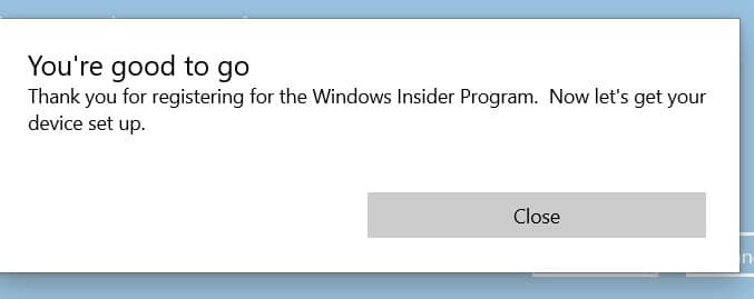 Configuration du périphérique du programme Windows11 Insider