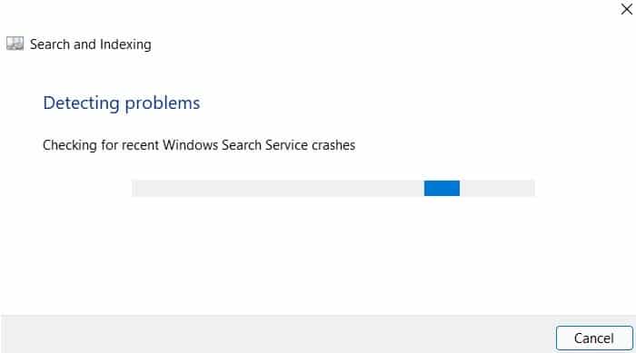 Windows11 bloqué lors de la recherche de plantages du service Windows