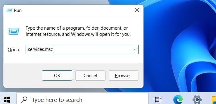 Services de recherche bloqués Windows11 Msc
