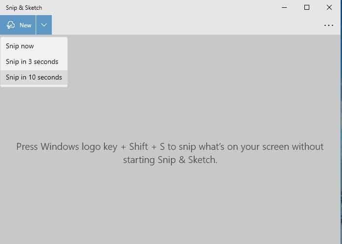 Capture d'écran de connexion Windows Snip et croquis 10 secondes
