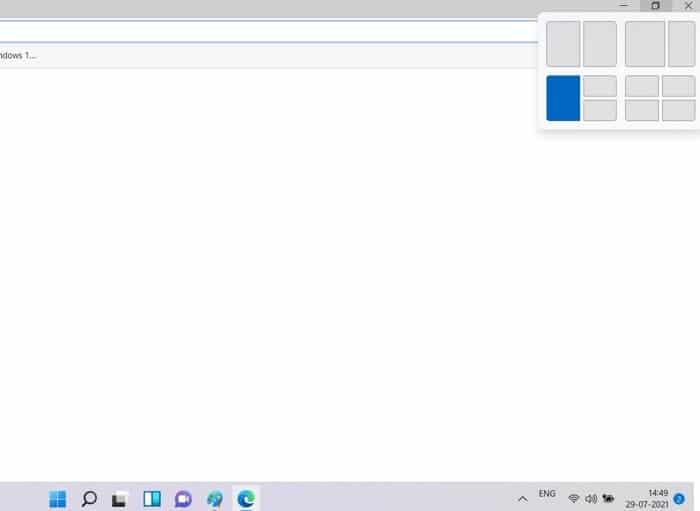Snap Windows Windows11 quatre mises en page