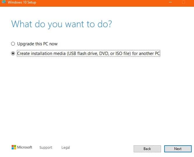 Windows10 Clean Install Créer un support d'installation