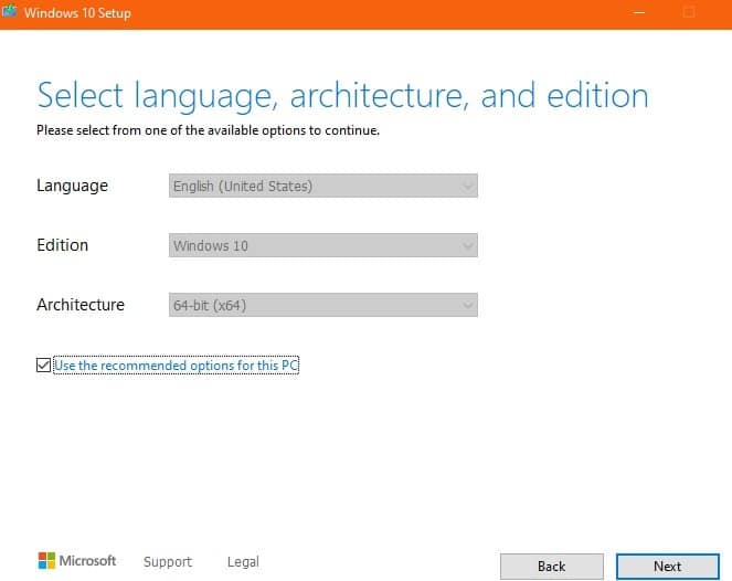 Windows10 Clean Install Language Edition