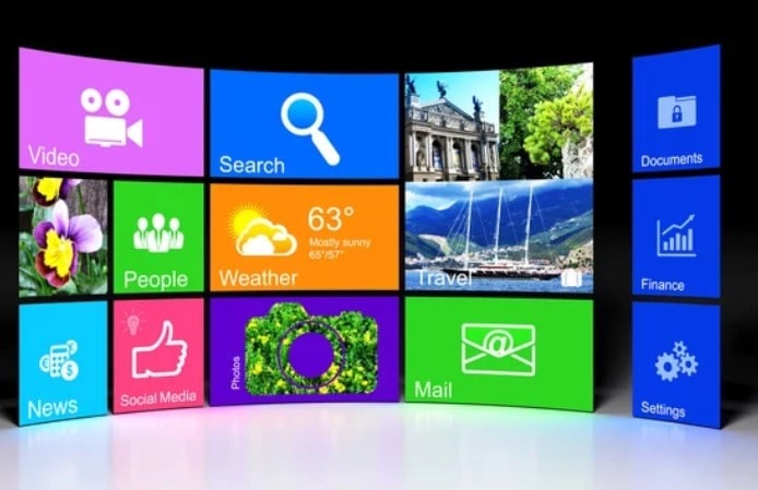 Écran d'accueil de Windows 8 2023