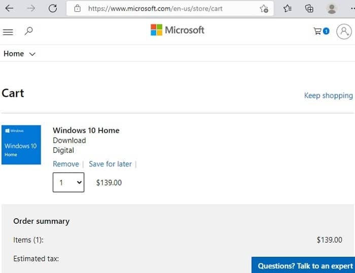 Achat de Windows 8 2023 Win10