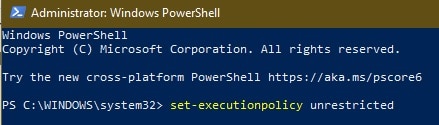 Comment masquer les mises à jour à l'aide de Powershell dans Windows 10 Powershell sans restriction
