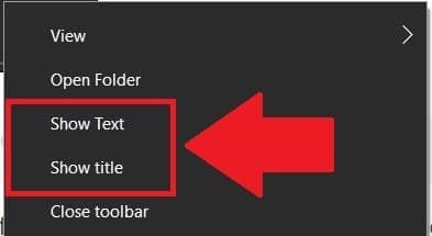 Désélectionner les icônes de la barre des tâches de Windows 10