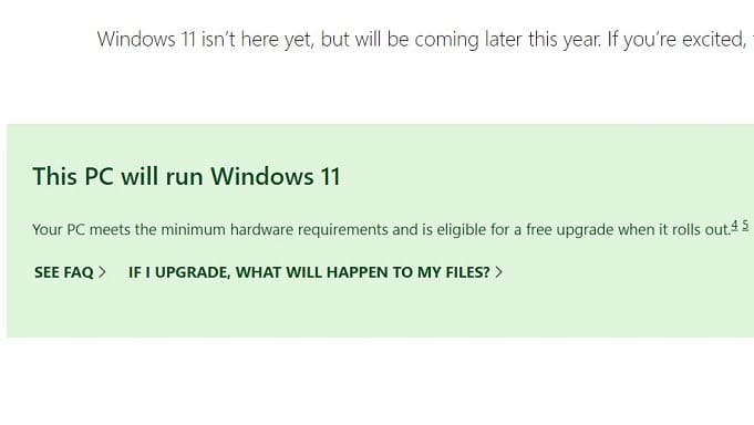 La compatibilité Windows11 en ligne fonctionnera