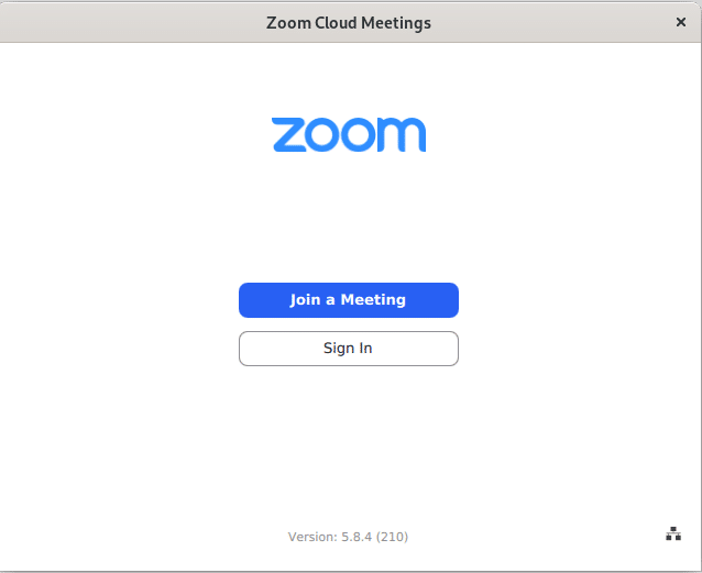Lancement de l'application Zoom Fedora