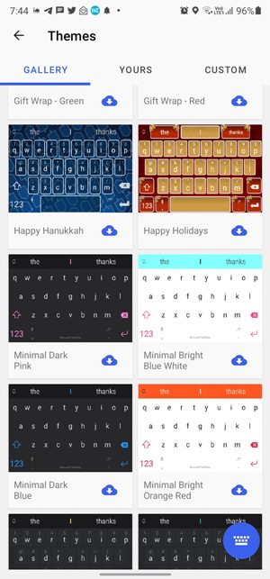 Gboard Vs Swiftkey Vs Styles de thèmes de clavier Samsung