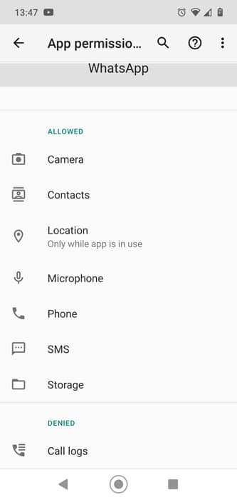 Corriger les autorisations de l'application de vidange de batterie des services Google Play