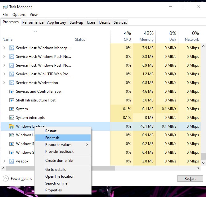 Fichier ouvert dans un autre programme Windows Fin de la tâche