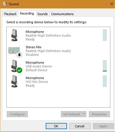 Microphone externe Enregistrement Windows Microphone USB